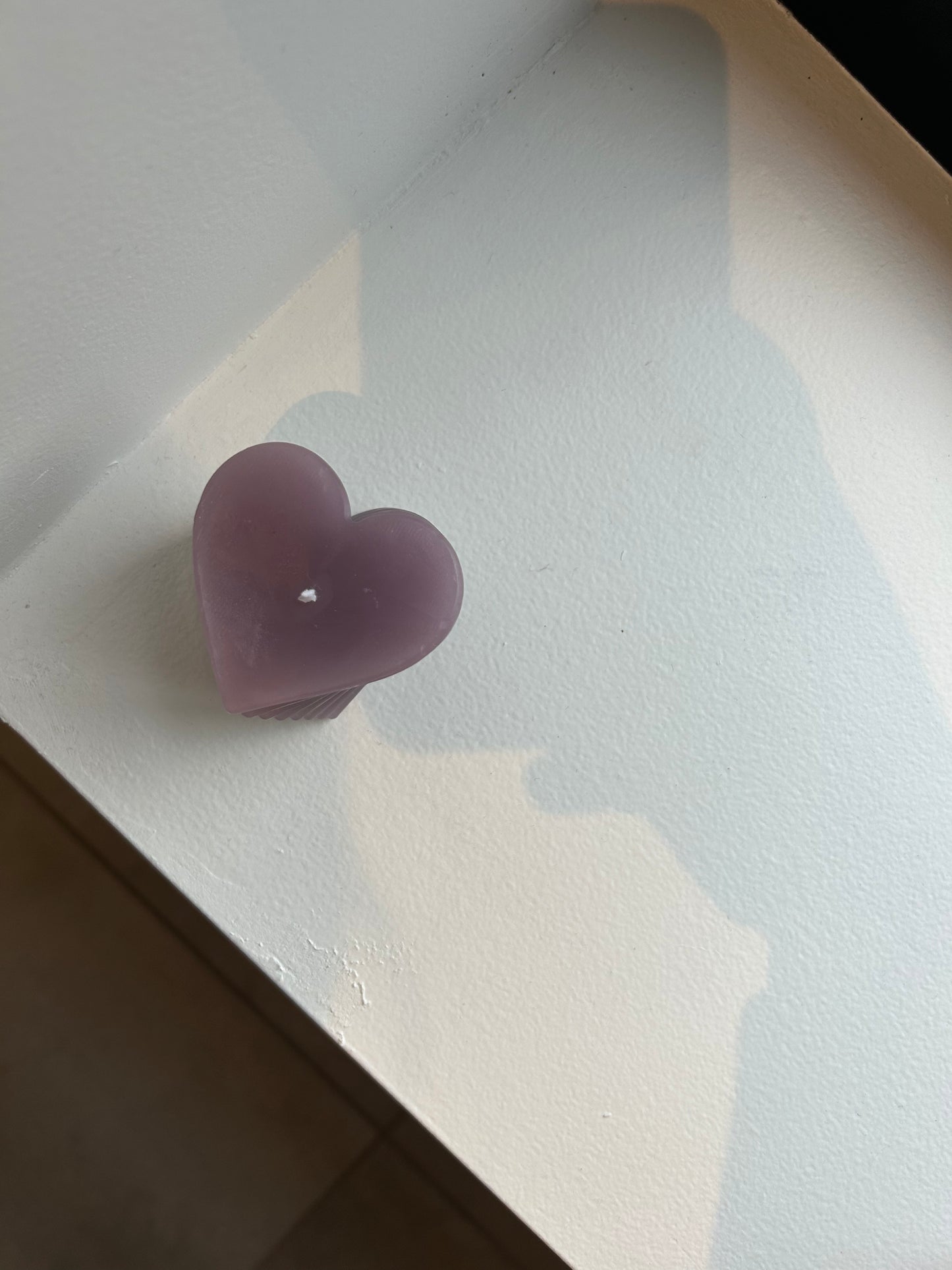 Heart-shaped ribble candle